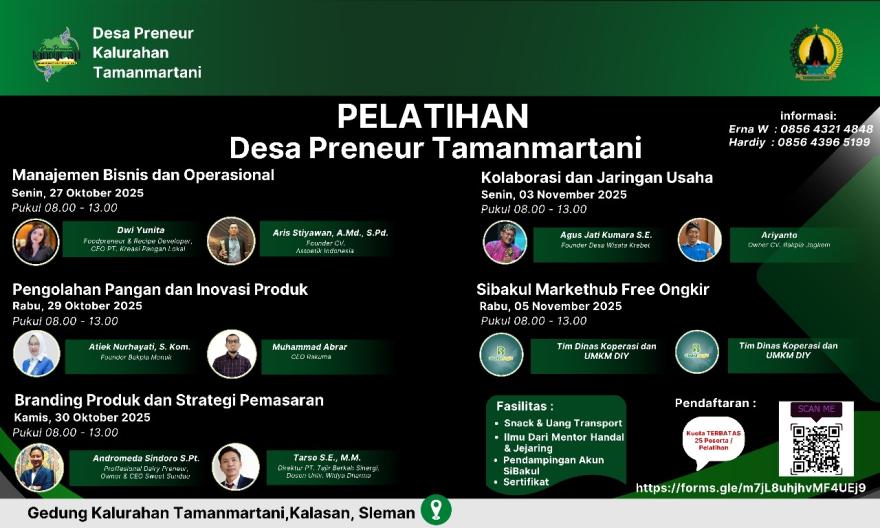 PELATIHAN DESA PRENEUR TAMANMARTANI
